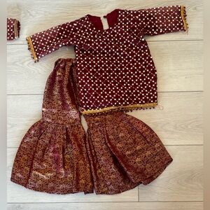 Pakistani Indian dress gharara for 3T toddler outfit